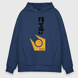 Толстовка оверсайз мужская Half life - city17, цвет: тёмно-синий