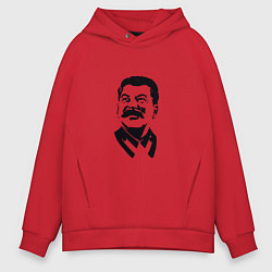 Толстовка оверсайз мужская Joseph Stalin, цвет: красный