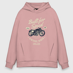 Толстовка оверсайз мужская Vintage Moto, цвет: пыльно-розовый