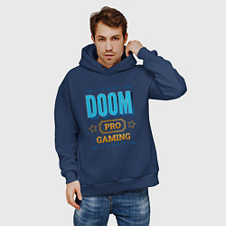 Толстовка оверсайз мужская Игра Doom pro gaming, цвет: тёмно-синий — фото 2