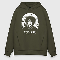 Толстовка оверсайз мужская The Cure арт Роберт Смит, цвет: хаки