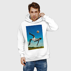 Толстовка оверсайз мужская Удар Пеле, цвет: белый — фото 2