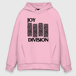 Толстовка оверсайз мужская Joy Division - rock, цвет: светло-розовый