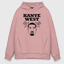 Толстовка оверсайз мужская Kanye west - look at me - im so great, цвет: пыльно-розовый