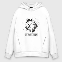 Толстовка оверсайз мужская Armageddon, цвет: белый