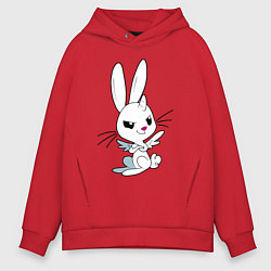 Толстовка оверсайз мужская Angel Bunny - my little pony - cartoon, цвет: красный