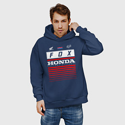 Толстовка оверсайз мужская Honda racing, цвет: тёмно-синий — фото 2