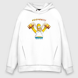 Толстовка оверсайз мужская Homer & Beer, цвет: белый