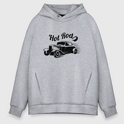 Толстовка оверсайз мужская Hot Rod - Car - Retro, цвет: меланж