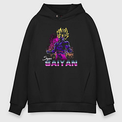 Толстовка оверсайз мужская Dragon Ball - Super Saiyan - Goku, цвет: черный