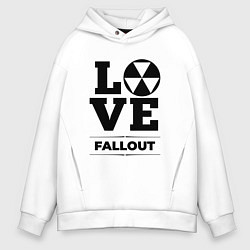 Толстовка оверсайз мужская Fallout love classic, цвет: белый