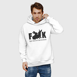 Толстовка оверсайз мужская The Year of Rabbit Fuck, цвет: белый — фото 2