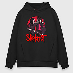 Толстовка оверсайз мужская Slipknot rock, цвет: черный