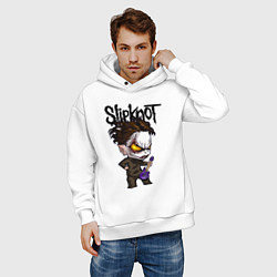 Толстовка оверсайз мужская Slipknot - art, цвет: белый — фото 2