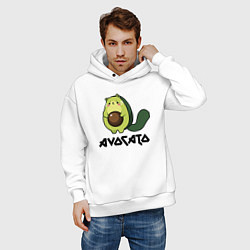 Толстовка оверсайз мужская Avocado - AvoCATo - Joke, цвет: белый — фото 2