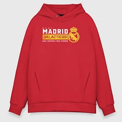 Толстовка оверсайз мужская Real Madrid galacticos, цвет: красный