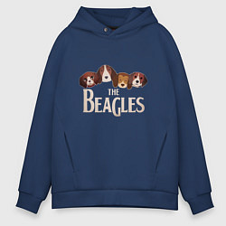 Толстовка оверсайз мужская The Beagles, цвет: тёмно-синий