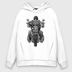 Толстовка оверсайз мужская Ride biker, цвет: белый