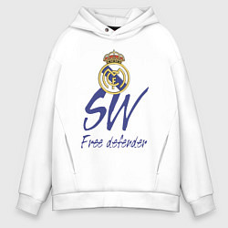 Толстовка оверсайз мужская Real Madrid - Spain - sweeper, цвет: белый