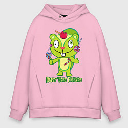 Толстовка оверсайз мужская Nutty, цвет: светло-розовый