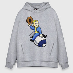 Толстовка оверсайз мужская Vault boy - bomb rider, цвет: меланж
