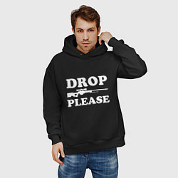 Толстовка оверсайз мужская Drop AWP Please, цвет: черный — фото 2
