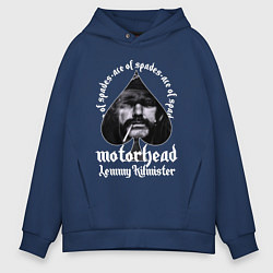 Толстовка оверсайз мужская Lemmy Motorhead, цвет: тёмно-синий