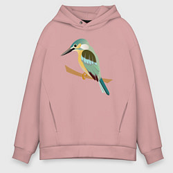 Толстовка оверсайз мужская Зимородок, цвет: пыльно-розовый