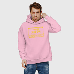 Толстовка оверсайз мужская Fugees cassette, цвет: светло-розовый — фото 2