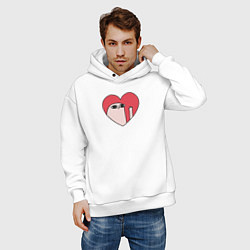 Толстовка оверсайз мужская Кетнипз, цвет: белый — фото 2