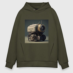 Толстовка оверсайз мужская Видео жучок, цвет: хаки