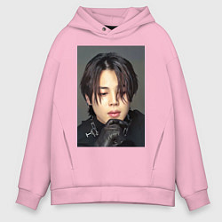 Толстовка оверсайз мужская Handsome Jimin, цвет: светло-розовый