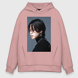 Толстовка оверсайз мужская Dark side Jimin, цвет: пыльно-розовый