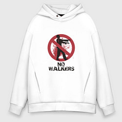 Толстовка оверсайз мужская No walkers, цвет: белый