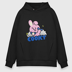 Толстовка оверсайз мужская Cooky BT21 Jungkook, цвет: черный