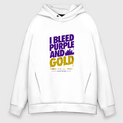 Толстовка оверсайз мужская Lakers nation, цвет: белый