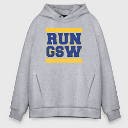 Толстовка оверсайз мужская RUN GSW, цвет: меланж