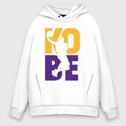Толстовка оверсайз мужская Kobe fly, цвет: белый