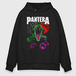 Толстовка оверсайз мужская Pantera rock, цвет: черный