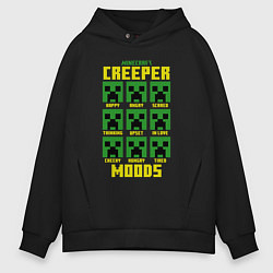 Толстовка оверсайз мужская Minecraft состояния, цвет: черный
