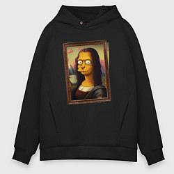 Толстовка оверсайз мужская Mona Simpson, цвет: черный
