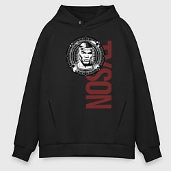 Толстовка оверсайз мужская Майк Tyson, цвет: черный