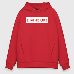 Толстовка оверсайз мужская Divine Orb дроп в Path of Exile, цвет: красный
