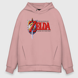 Толстовка оверсайз мужская The Legend of Zelda game, цвет: пыльно-розовый