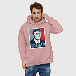 Толстовка оверсайз мужская Trump, цвет: пыльно-розовый — фото 2