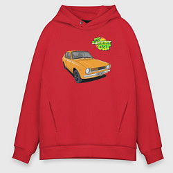 Толстовка оверсайз мужская My summer car yellow, цвет: красный