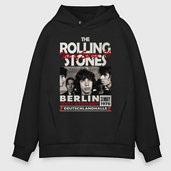 Толстовка оверсайз мужская The Rolling Stones rock, цвет: черный