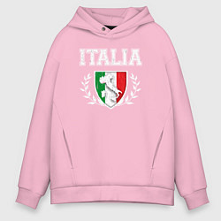 Толстовка оверсайз мужская Italy map, цвет: светло-розовый