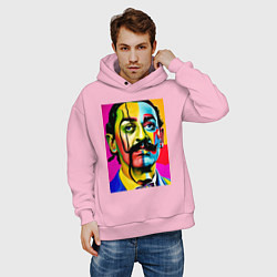 Толстовка оверсайз мужская Salvador Dali, цвет: светло-розовый — фото 2