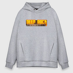 Толстовка оверсайз мужская Deep Rock Galactic logo, цвет: меланж
